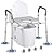 LOLLIDO FSA/HSA Eligible Raised Toilet Seat with Handles - Width & Height Adjustable Elevated Toilet Seat Risers for Seniors - Multi-Use Toilet Riser with Handles for Seniors, Handicap, Pregnant