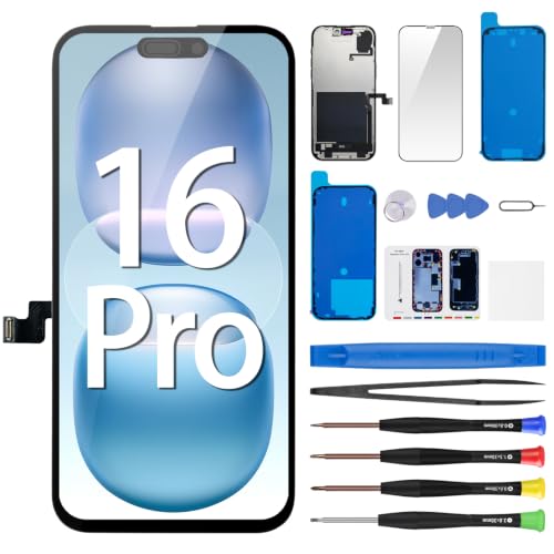 Écran iPhone 16 Pro avec numériseur tactile LCD Full HD et kit de réparation pour A3293