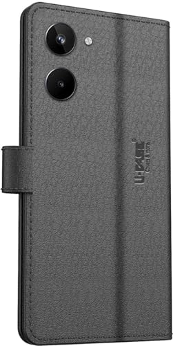 Image of U-Case Compatible with Realme 10 4G Flip Cover | Leather Finish | Inside Pockets & Inbuilt Stand | Shockproof Wallet Style Magnetic Closure Back Cover Case