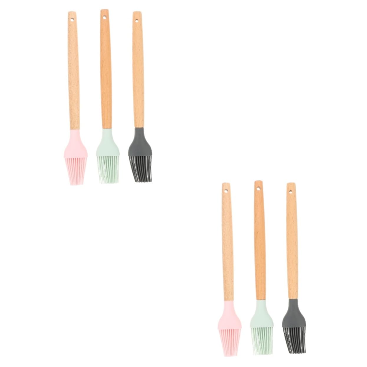TOYANDONA 2 Sätze Backpinsel Aus Silikon Grillzubehör Grills Soße Grill-backpinsel Multifunktional Silikonbürste Für Den Haushalt Küchenbürste Grillbürste Buche 3 Stück * 2