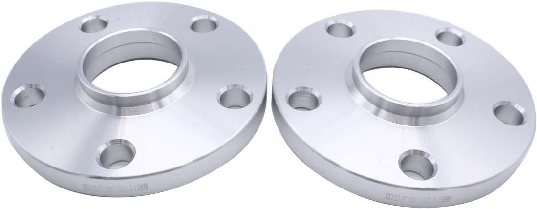 4 Stück 12 mm & 15 mm Distanzscheiben 5x112 mm nabenzentrierte geschmiedete Räder Distanzscheiben M14x1,5 Adapter Mittenbohrung 57,1 mm Kompatibel mit VW Golf MK7