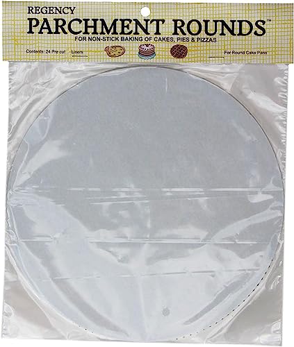 Regency Wraps Parchment Paper Circles For Round Cake Pans, Greaseproof Liners for Non-Stick Baking, 10