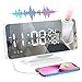 Produktbild ShinePick Wecker mit Projektion, Projektionswecker, Radiowecker mit Projektion 180°, 6 Projektionshelligkeit, Dual-Alarm, Snooze, Temperatur und Luftfeuchtigkeit, Weiß