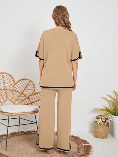 Image of TIGMA Women Casual Summer co ords Set Track Suit Oversized Top Baggy Pant,Top and Pajama Set