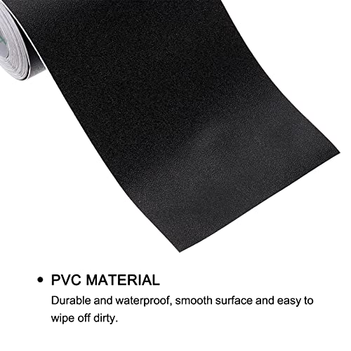 Image of uxcell Waterproof Peel and Stick Decorative Tape Self Adhesive 3.15 inch W x 16.4'L PVC Removable Tape for Wall Edge Matte Black