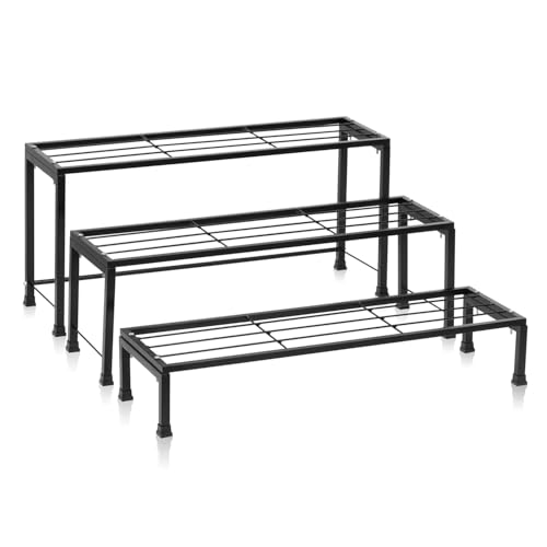 Image of Indoor /Outdoor Metal Planter Stands for Flower Pots - Space Saving Design - 100kg Load Capacity