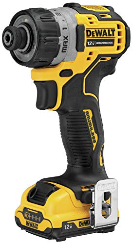 DEWALT XTREME 12V MAX Cordless Screwdriver, 1/4-Inch, 2-Ah Batteries (DCF601F2)