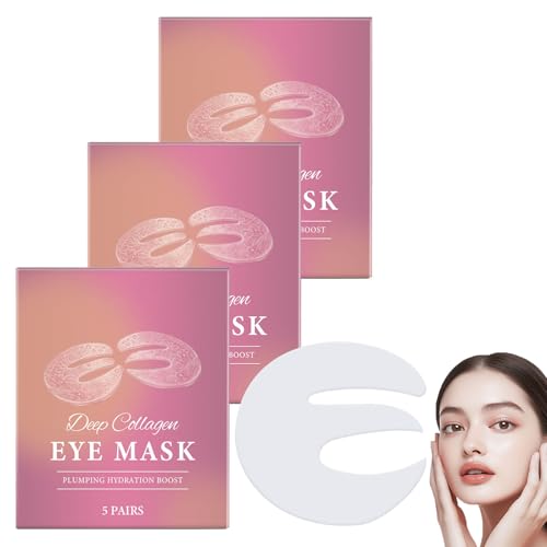 Masque pour les yeux au collagène anti-cernes et ridules lissant 3 boîtes