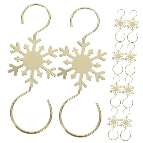 Cabilock Metal Christmas Tree Hooks Set of 10 Versatile Stocking Holders Decorative Hangers for Ornaments Mantel Decor
