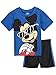 Disney Mickey Mouse Little Boys T-Shirt and Mesh Shorts Outfit Set Navy-Blue 6