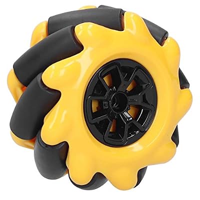 Omnidirectional Wheels, Mecanum Wheels for Agile Smart Car Smart Robot Car Parts Accessories Mecanum Wheel Directional DIY Toy Components 60Mm (Two Pairs)