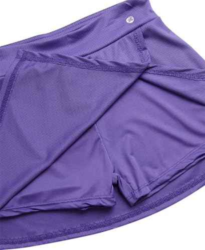 Image of RBX Girls Athletic Skort Set - 2 Piece Workout Set with Performance T-Shirt & Pleated Scooter Skirt, Girls Athletic Outfit