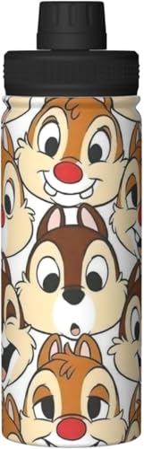 水筒 チップとデール スポーツボトル 魔法瓶 530ml ステンレスボトル マグボトル 真空断熱ボトル アウトドアボトル 保温ボトル 断熱カップ ウォーターボトル 直飲み 大容量 保温 保冷 自転車 アウトドア 人気 プレゼント 男女兼用