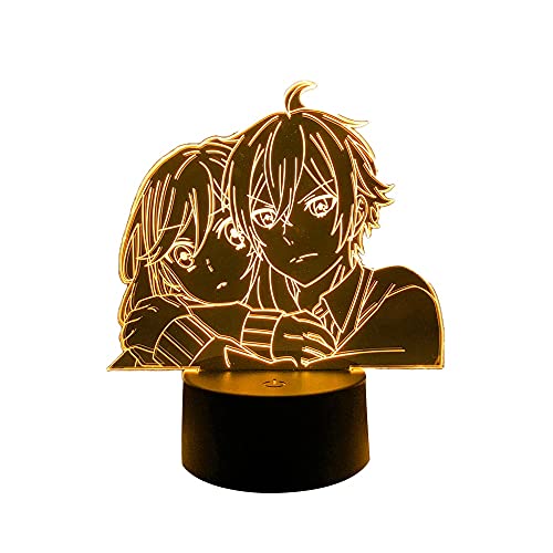 Luz LED 3D Anime Hori San to Miyamura Kun para decoração de quarto luz noturna presente de aniversár
