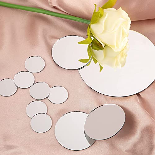 Darenyi 20Pcs Round Glass Mirror Tiles, 3.15 Inch Small Circle Mirror Sheet Self Adhesive Mirror Mosaic Tiles, Decorative Mirror Stickers For Walls, Mosaics, Diy Craft, Home Decor #TOP4