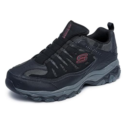 Skechers Sport Men's Afterburn Extra Wide Fit Wonted Loafer,black/charcoal,10.5 4E US