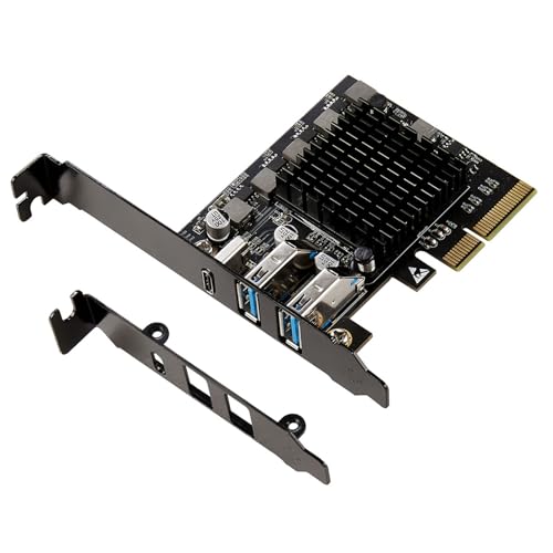 OOLA.DETAL Tarjeta de captura de cámara industrial PCIE a USB A con 2 tarjetas de expansión USB A de 10 Gbps y 20 Gbps