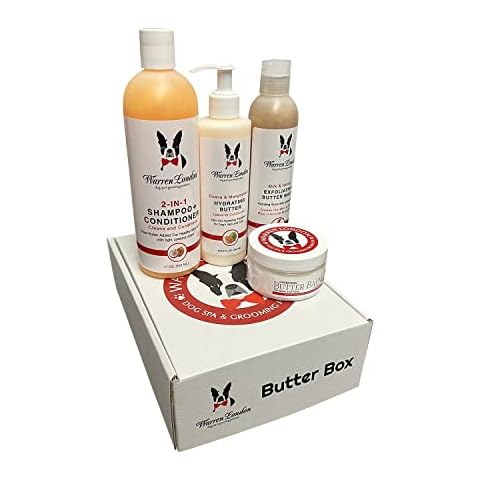 Warren London Dog Products Gift Boxes | Pet Presents Containing Multiple Luxury Spa Products | Birthday Box for Dog for Dog | New Puppy Present Gift Idea | Butter Box Cover