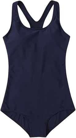 One Piece Swimsuit Japanese Classic School Swimsuit Navy Blue Bathing Suit Swimwear Bodysuit for Women