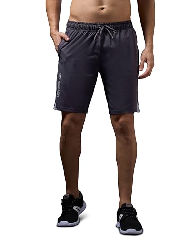 Image of TECHNOSPORT Mens Regular Fit Solid Shorts for Gym, Workout & Sports with Anti Microbial, Techno Dry
