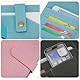 Wonderpool A4 Leder Schreibmappen Portfolio Dokumenten Halter Ringbuch Herausnehmbar Klemmbrett mit Multifach Aschen und Legal/Breit Liniert Pad für Business Organisatoren Konferenz (Rosa)