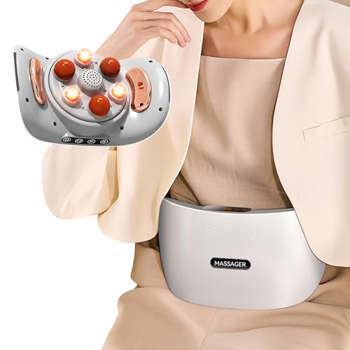 QXC Abdominal Massager with Heat and Bian-Stone Heads for Stomach Comfort