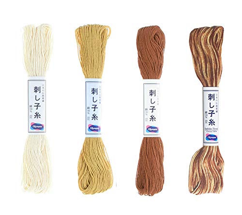 Image of Olympus Sashiko Thread 20m Skein Color Bundles (Harvest: 94-02-03-05)