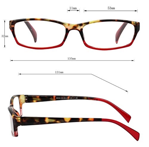 Yogo Vision Reading Glasses 5 Pairs Fashion Ladies Quality Designed Spring Hinge Readers for Women