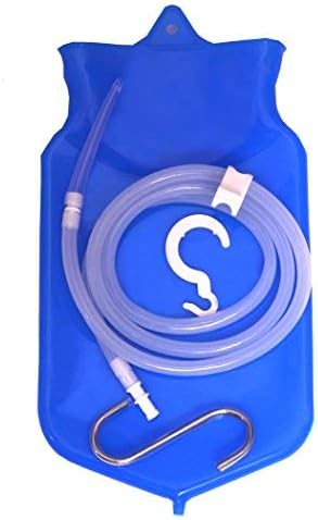 Reusable Silicone Enema Bag Enema Kit 2Litre | Strong Metal Suspension | Hygienic Enema Sheet | Carry & Storage Bag