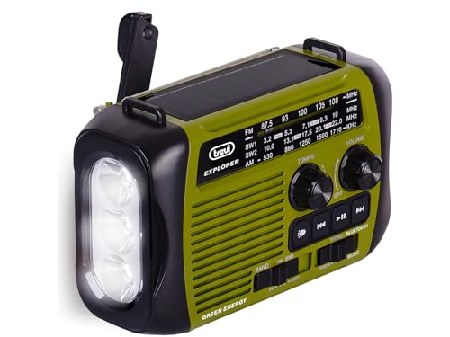 Trevi RA 7F30 BT Radio Portatile Multibanda FM/AM/SW con Lettore MP3 Wireless, Funzione Power Bank e Torcia LED,...
