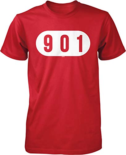 Hoodteez 901 Memphis Men's T-Shirt, XL Red