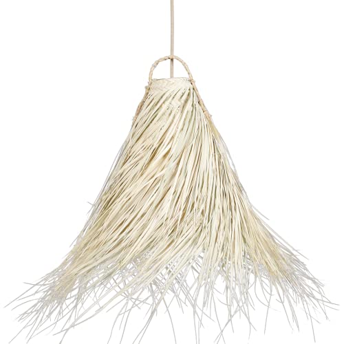 Bohome Living - Bohome Living - Suspension Luminaire Naturelle, Lustre Bohème Chic, Suspension en paille, Fait main (40 x 40cm)