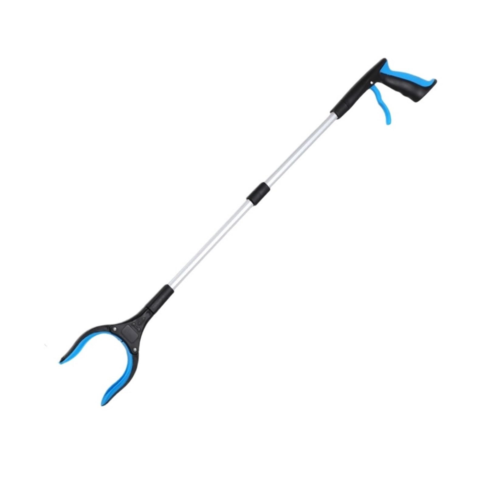 Klauenförmiger Greifer, Grabber Reacher Tool Langer Faltbarer Pick-Up-Stick mit starkem Griff Magnetische Müllkralle Greifhilfen(Blue)