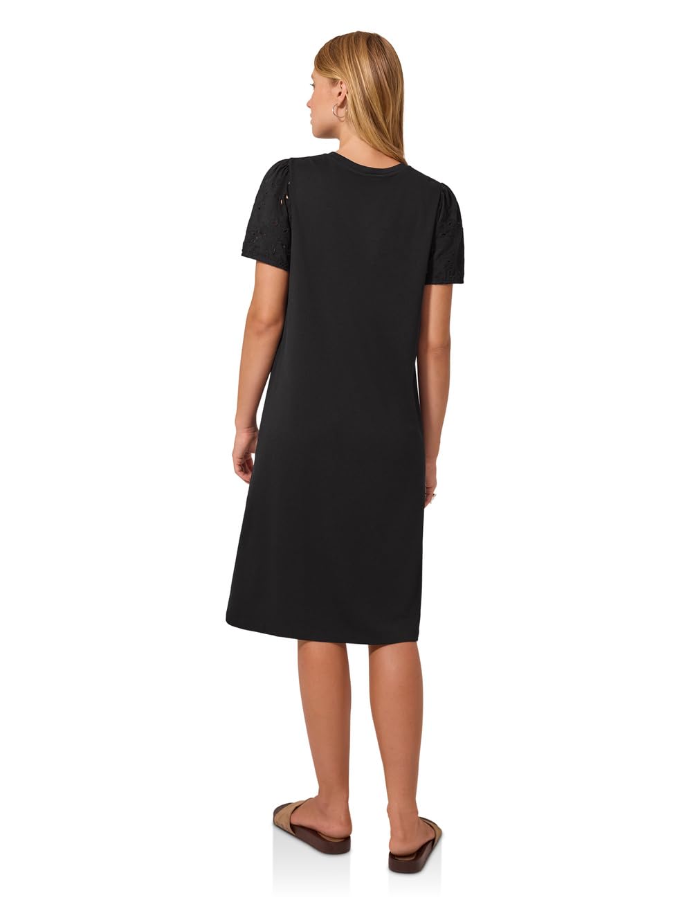 Street One Studio Knielanges Kleid mit Embroidery Ärmeln