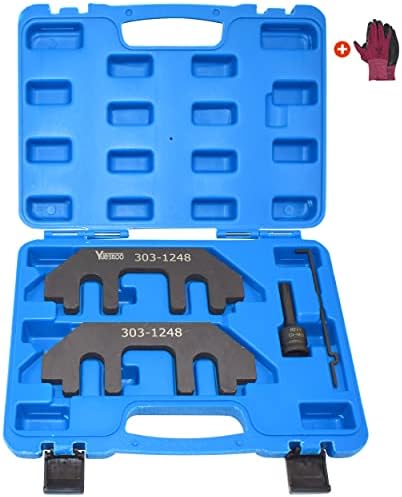 Yuesstloo Camshaft Holding Tool Kit with Tension Tool, Timing Alignment Holder Tool for Ford 3.5L & 3.7L 4V Engines, Replace 303-1248 303-1530, with Portable Case and Gloves
