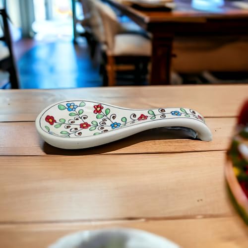 Image of Malaikah Ceramic Spoon Rest Pack of 3 for Home, Kitchen, Dining, Kitchen Decor & Gifting