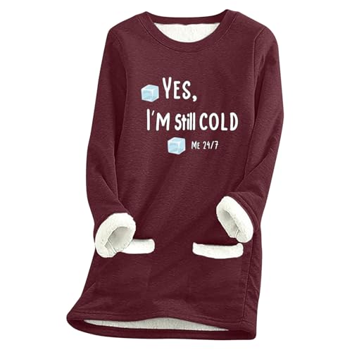 Sweat-shirt femme chaud contre le froid avec poche frontale