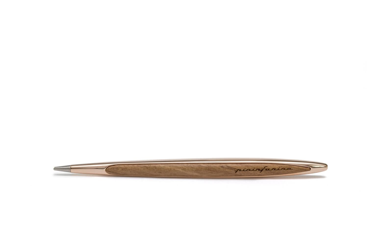 Pininfarina Cambiano Luxury - Rose Gold | Premium Ethergraf® Writing Instrument | Gold-Accented Aluminum & Walnut Design | Distinguished Gift for Executives