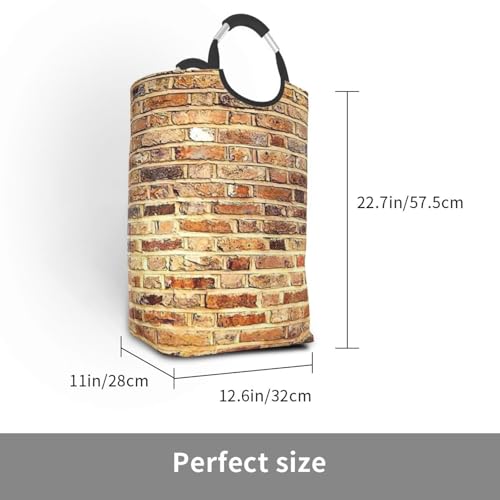 Sac à linge pliable pour dortoir et studio motif briques - 4