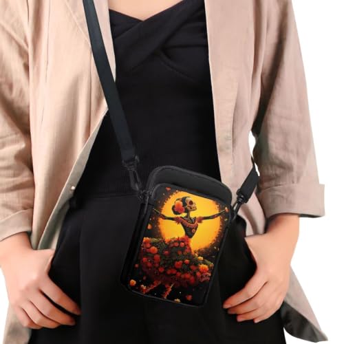 Image of Hawaiian Tribal Small Crossbody Bags for Women Cell Phone Bag Purse, Sea Turtle Zipper Sling Purses Shoulder Bag