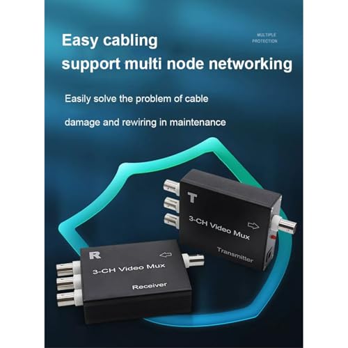 Video Multiplexer 3 Channel Video Coaxial Multiplexer for Security Camera - Thumbnail 6