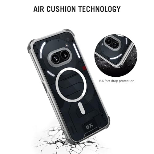 Image of DailyObjects Clear Magnetic Phone Case Cover Compatible with Nothing Phone (2a) | Wireless Charging Slim Back Cover | 2 Layer Edge Protection & Shockproof