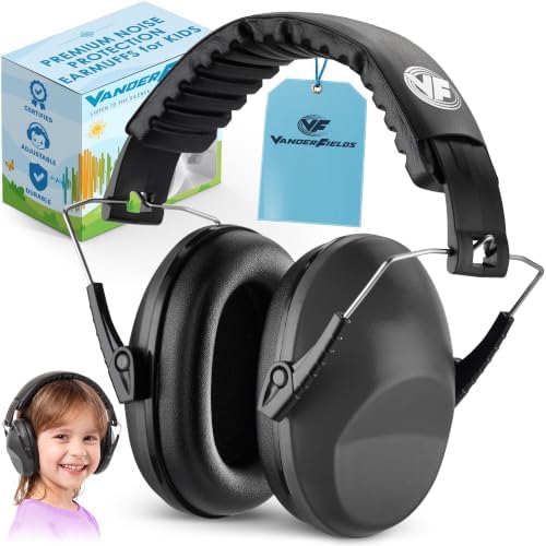 Vanderfields Premium Hearing Protection Ear Muffs - Headset Safety Noise Cancellation - Headphones Adults and Teens