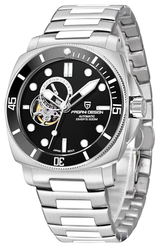 Pagani Design Men’s Automatic Watches Japan NH39 Mechanical Skeleton Waterproof Wrist Watch for Men Military Style Nylon Strap