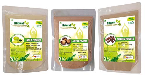 Natural Health and Herbal Products Amla, Reetha & Shikakai Powder, Hair Care Combo 681 gm (3 x 227gm each)