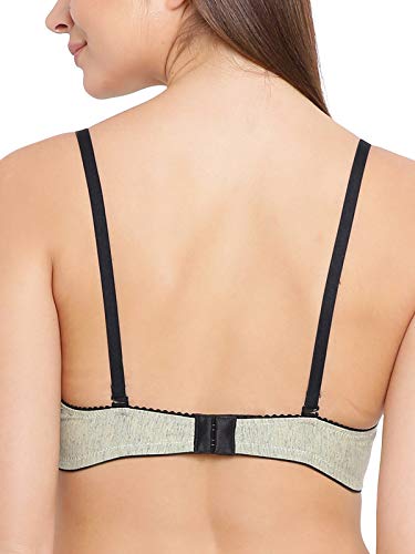 Image of Clovia Women's Cotton Rich Padded Non-Wired Push-Up T-Shirt Bra Multiway