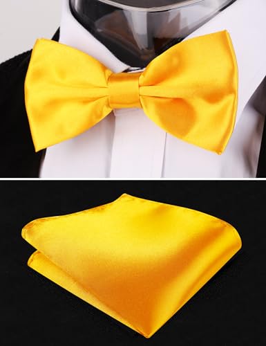 Image of Alizeal Mens Multicolored Silk Solid Cummerbund Bow Tie Set