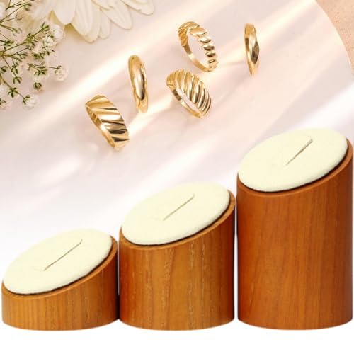 Présentoir de bague en bois x3 pour vitrine et salon professionnel - 6