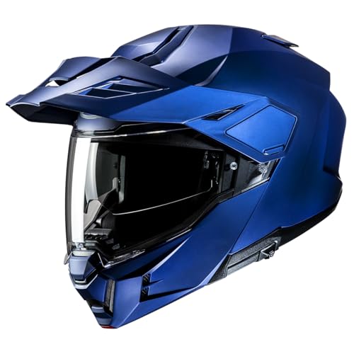 Casque moto modulable HJC i80 UNI bleu métallique double écran