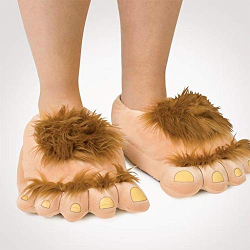 NEWMIND Furry Adventure Chinelos Chinelo Sapatos de Pelúcia Novidade Unisex Costume